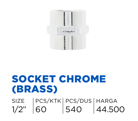 gambar-ONDA SOCKET BRASS CHROME 1/2"